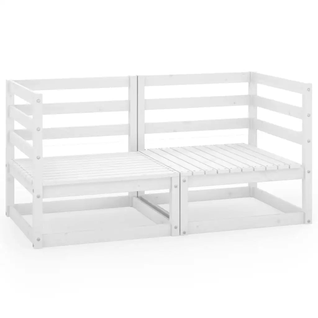 Solid Pine Wood White Garden Sofa, Good Quality Outdoor Products for patio, Pool, Terrace, Garden, Modern Sofa
