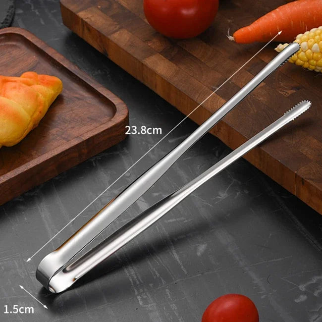 Stainless Steel Grill Tongs BBQ Steak Food Clip Bread Tong Cooking Outdoor Grilling Non-stick Steak Clamp Kitchen Gadgets