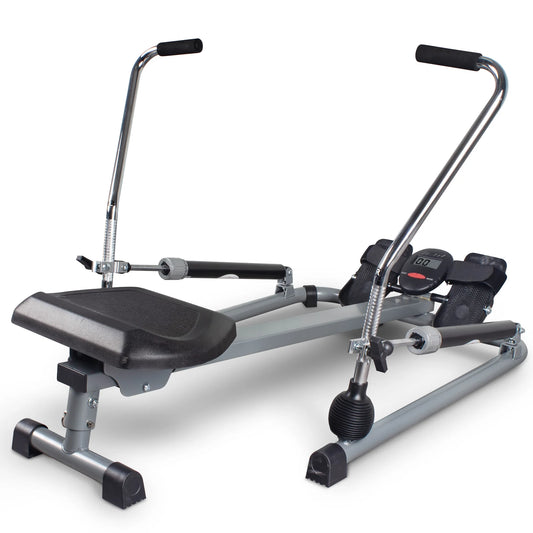 Leikefitness Rowing Machine Foldable for Home Use Hydraulic Rowing Machine with LCD Monitor for Full Body Exercise Cardio Workou
