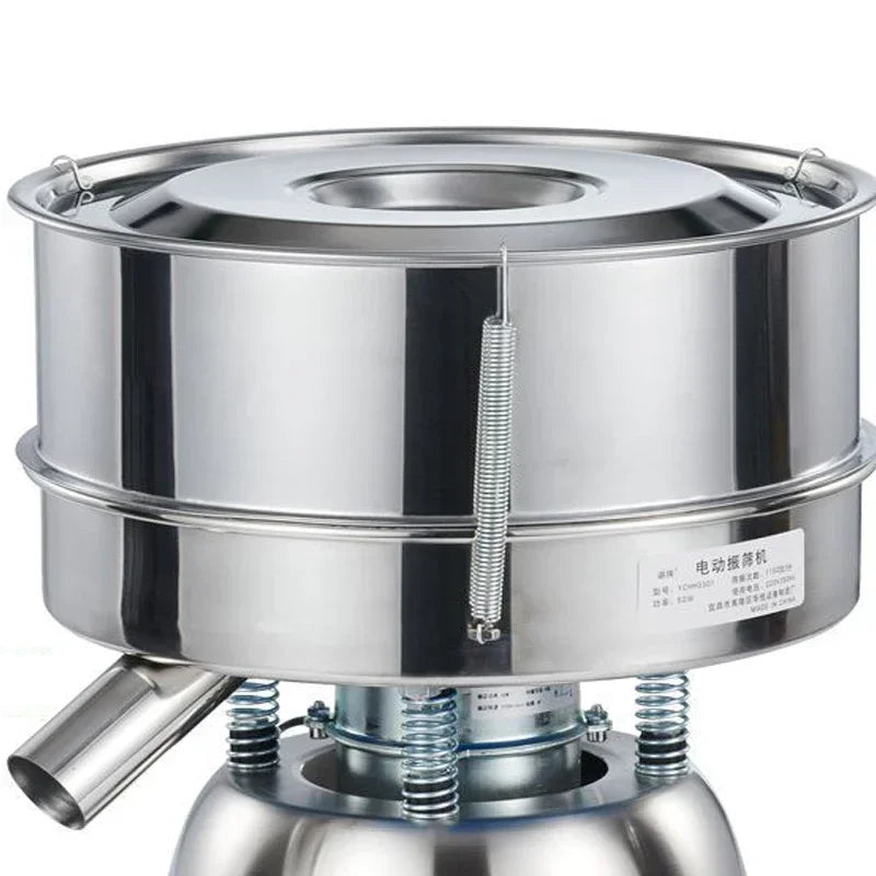 Hot Sale 110V/220V Sieve Powder Machine Stainless Steel Small Vibrating Sieve Wood Flour Flour Separation Vibrating Sieve Machin