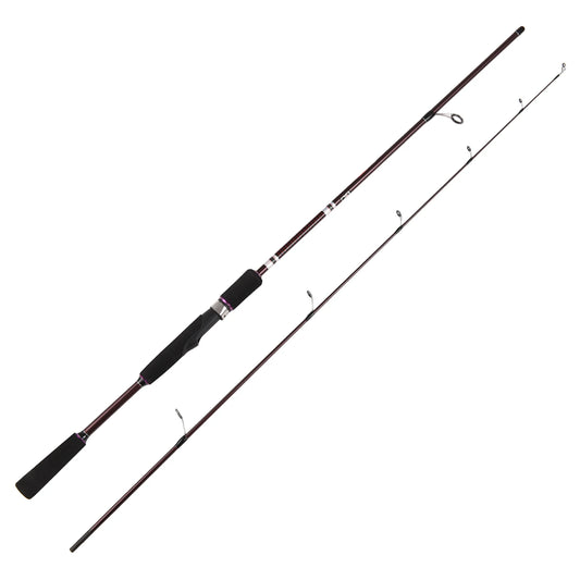Carbon Spinning Fishing Rod 1.8m Solid Casting Fishing Rod with Comfort EVA Grip for Bass Fishing Walleye Fishing Trout Fishing