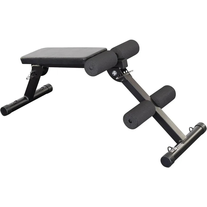 Body-Solid Best Fitness Ab Board (BFAB10B), 6-Pack Abs Machine Exercise Equipments for Strength Training Home Gym Workouts Bench