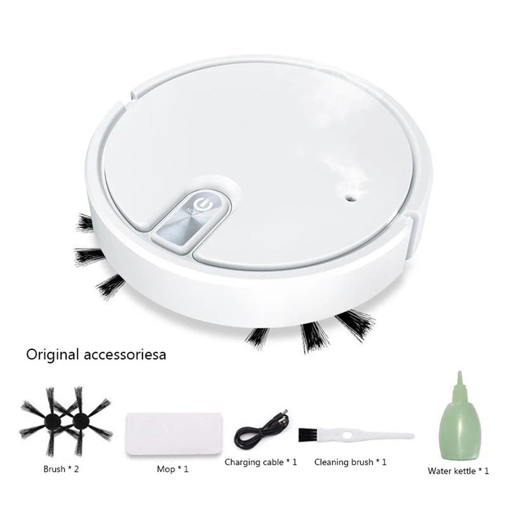 Smart Sweeping Robot 3-in-1 Automatic Vacuum Cleaner 1200 MAh Rechargable Cleaning Machine Low Noise Household Electronics