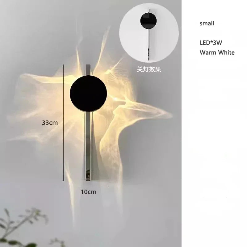 Postmodern Rotatable Creative Water Ripple Entrance Background Wall Light Bedroom Bedside Living Room Atmosphere Light