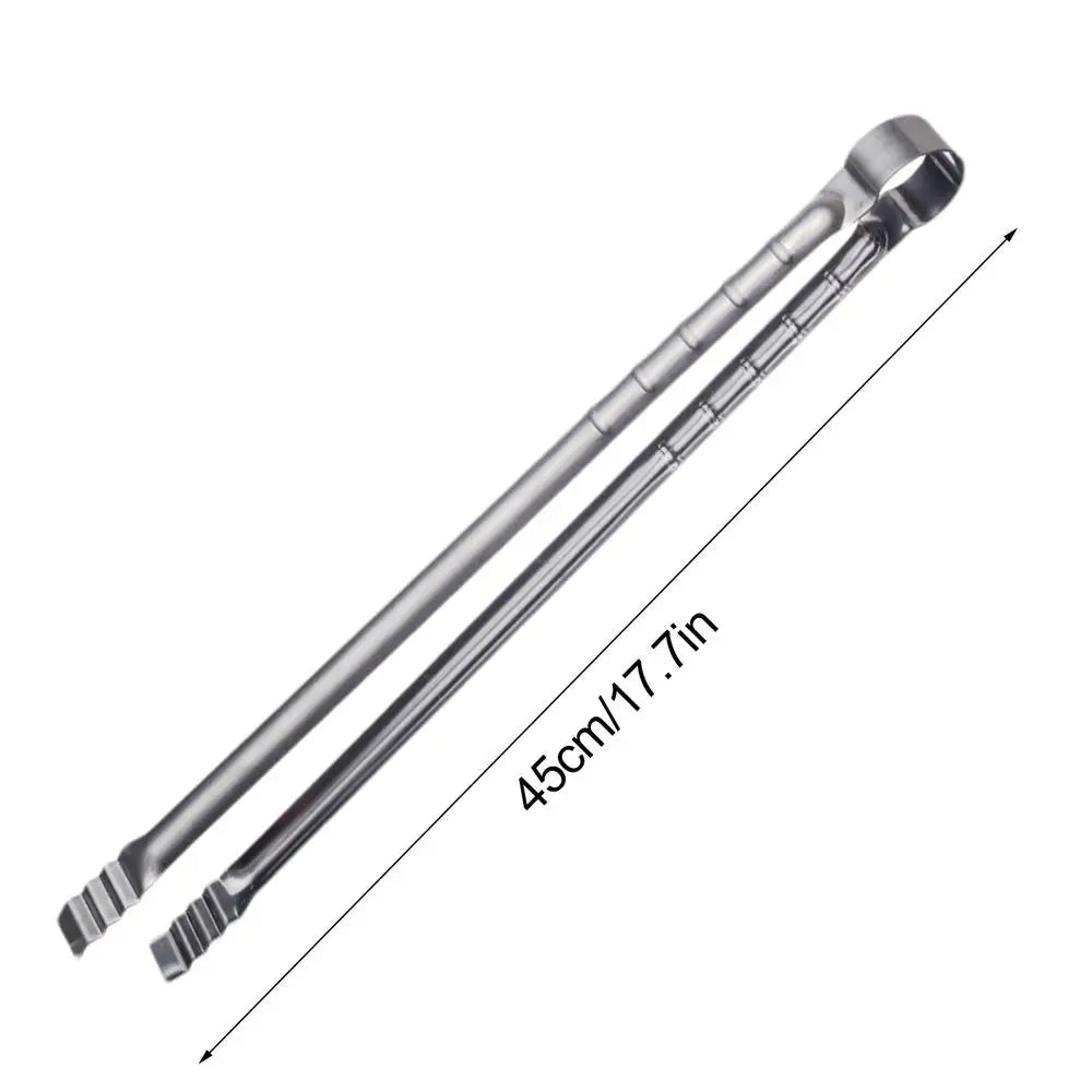 Grilling Tongs For Outdoor Grill Heavy Duty Thickened Long Metal Tongs Ergonomic Kitchen Gadget For Food Meat Sausage Fish
