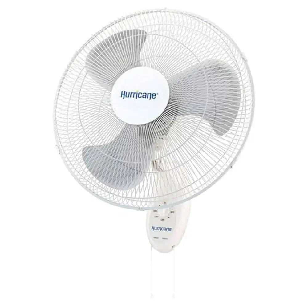 18" Oscillating Indoor Wall Mounted Fan 3-Speed Adjustable Tilt Pull Chain Control 2 Pack White Ideal Compact Spaces and
