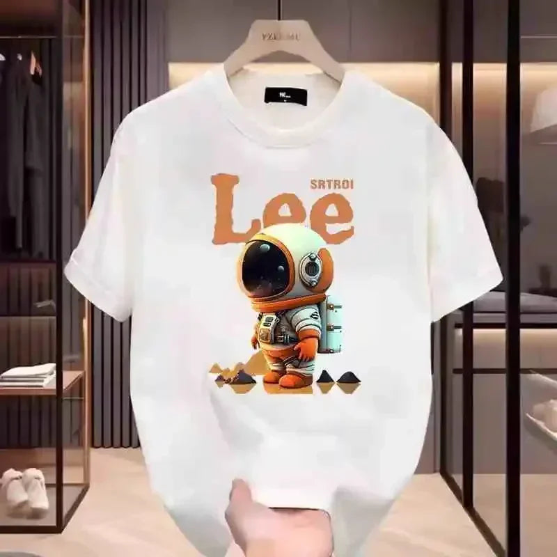 Cotton short-sleeved T-shirt men and women 2025 new summer design sense niche fashion brand