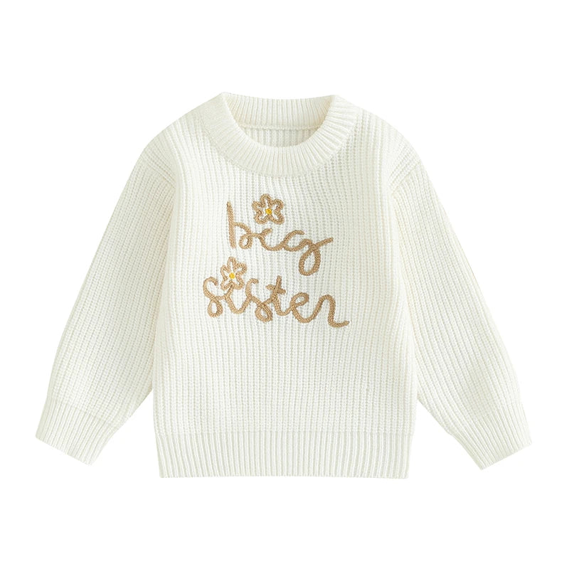 Kids Floral Embroidered Sweatshirt Girls Crew Neck Long Sleeve Pullover Toddler Casual Loose Fit Top Children s Fashion Shirt