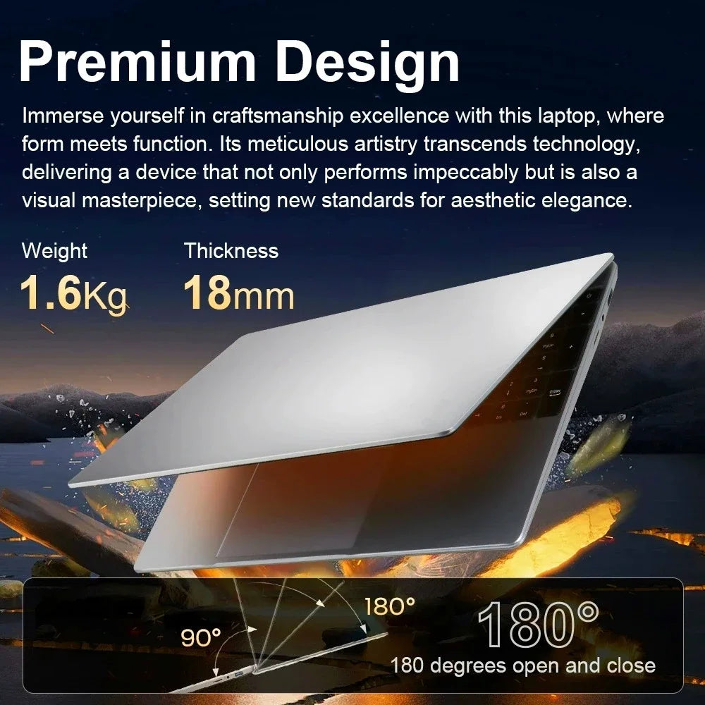 AKPAD 15.6" Laptop Computer Intel Celeron N5095 Notebook PC 8G Ram 128GB 256GB 512G SSD Office Study PC Windows 11 1080P Laptops