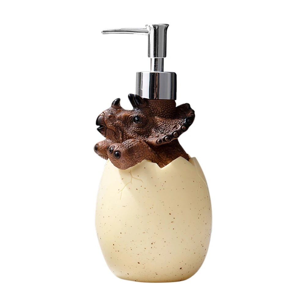 Cute Dinosaur Liquid Soap Dispensers Press Type Sub-Bottling Container Prevent Leakage Environmentally for Cosmetics Detergents