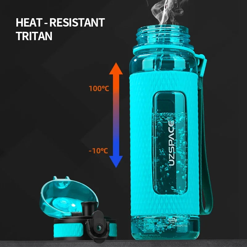 UZSPACE Sport Water Bottles BPA Free Portable Gym Anti-fall Leak-proof Large Capacity Fitness Kettle Tritan Plastic Drink Bottle