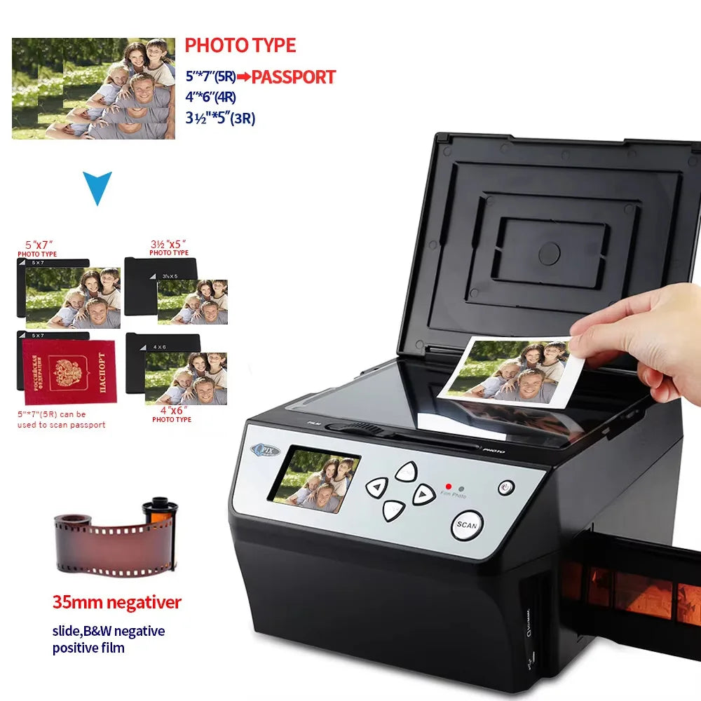 Slide Scanner 22 Mega Pixels 4 in 1 COMBO and Digital Film Scanner 135 Negative Converter Photo 35mm