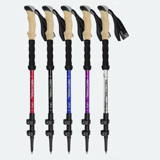 2025 New 2PCS Trekking Poles Walking Sticks Alpenstock Telescopic Ultralight Premium Adjustable with Quick Lock Hiking Cane