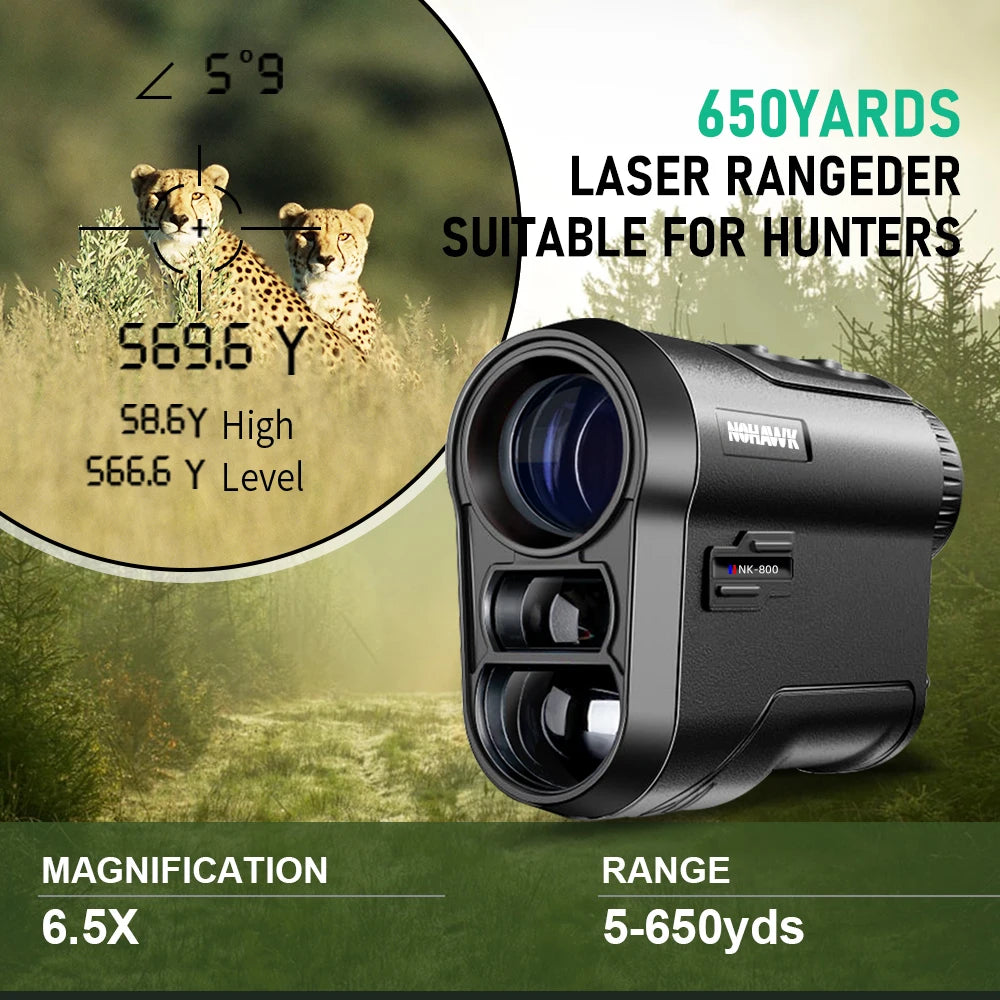 Nohawk 600/1800M  Multifunctional Laser Range Finder Hunting Telemeter for Hunting Golf Sport,Survey,Hunting Telescope