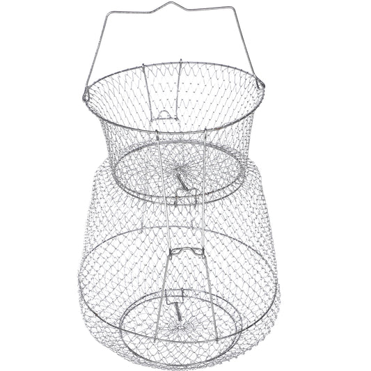 Fish Nets for Fishing Folding Wire Guard Fishnets Stainless Steel Telescoping Basket