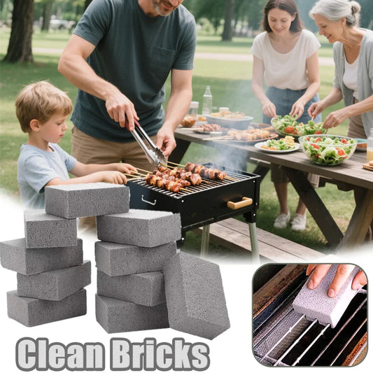 1-10PCS BBQ Grill Cleaning Brush Brick Block Barbecue Cleaning Stone Pumice Brick for Barbecue Rack Outdoor Kitchen BBQ Tools