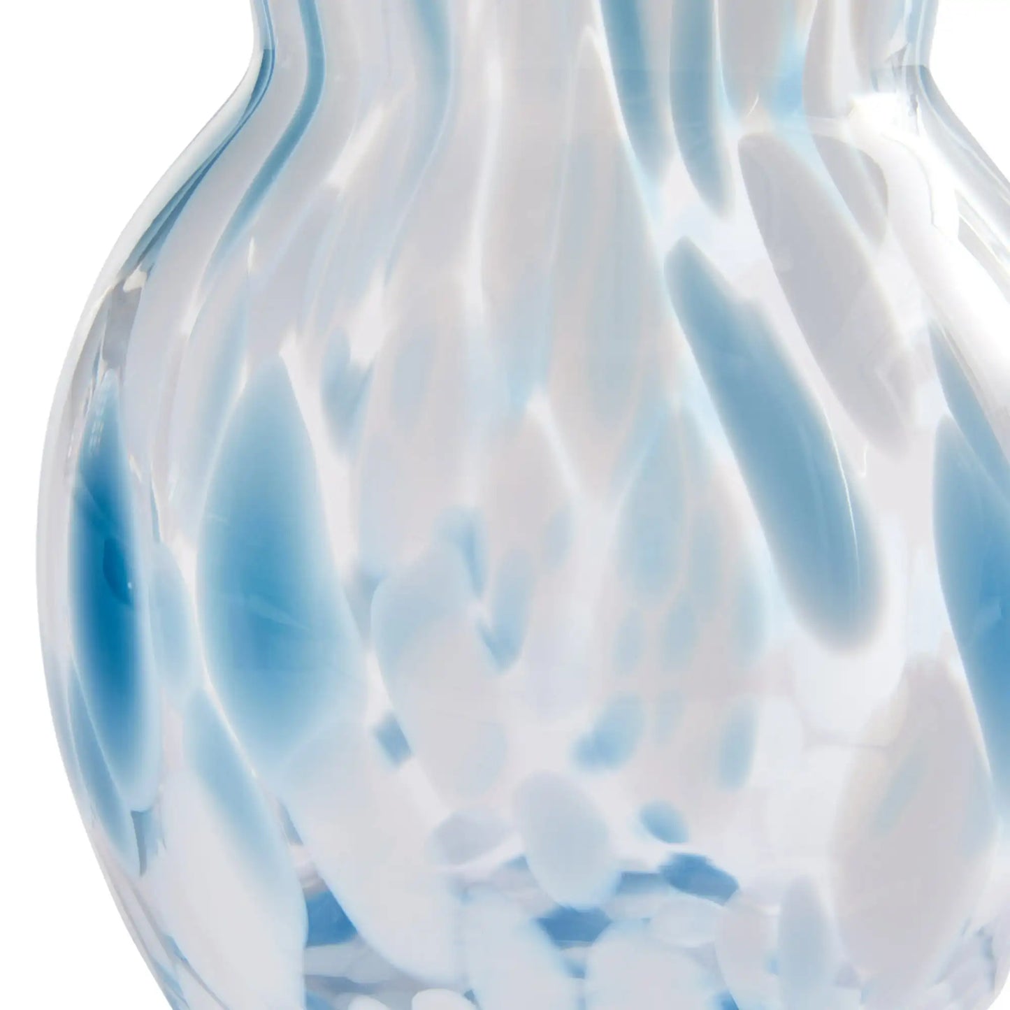 Better Homes & Gardens Tortoise Glass Vase, 7'', Blue and White
