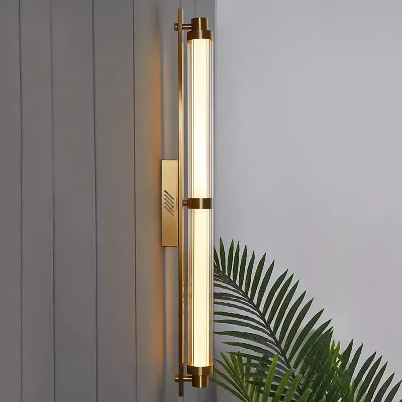 Long Glass Wall Lamp Indoor Decorative Modern LED for Bedroom Bedside Living Study Room Corridor Home Lights Lighting