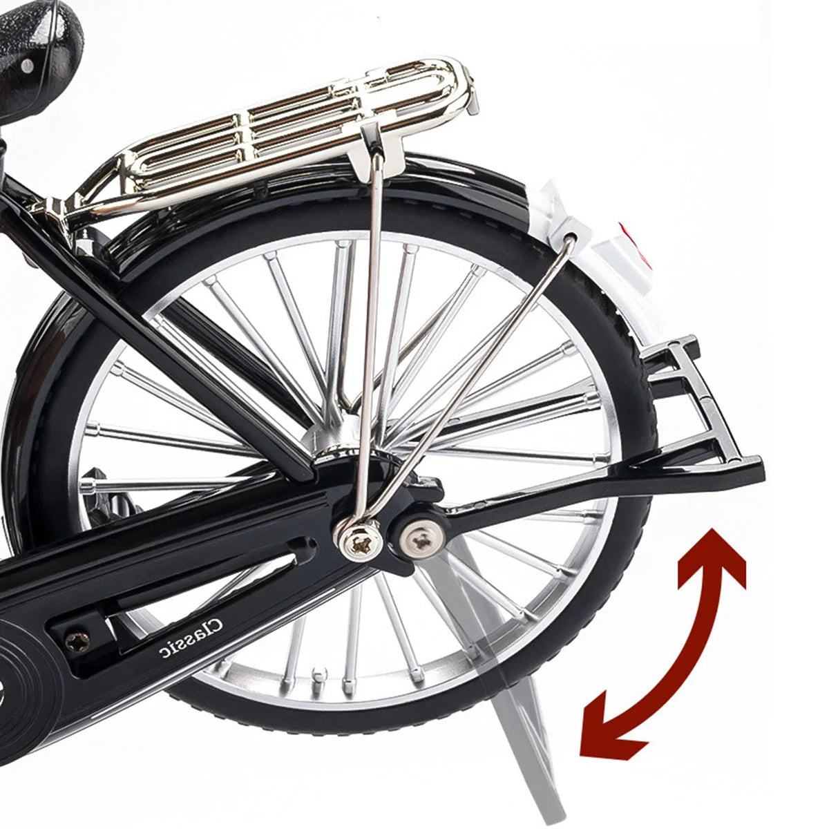 Alloy Bicycle Model Ornament, 1:10 Simulation Mini Bicycle Model Scale Kit With Inflator Model, Finger Bike Models
