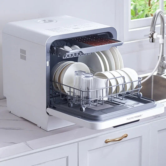 New dishwasher household small automatic countertop dual mode water inlet large capacity energy saving and power saving