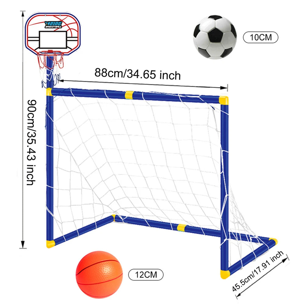 Children's Outdoor Sports Football Goal Children's Outdoor Sports Suit Boys and Girls Basketball Stand Football Goal Plastic Toy