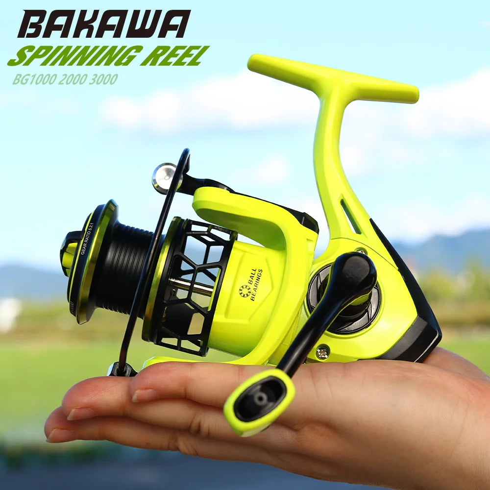 Spinning Fishing Reel 1000/2000/3000 Metal Wire Throwing Ring Tackle Metal Line Cup Carp Wheel Pesca 5.2:1 Durable Fishing Tools