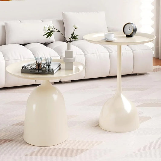 Round Coffee Table and End Table Sets for Living Room,Modern Side Table, Nesting Coffee Table Set of 2