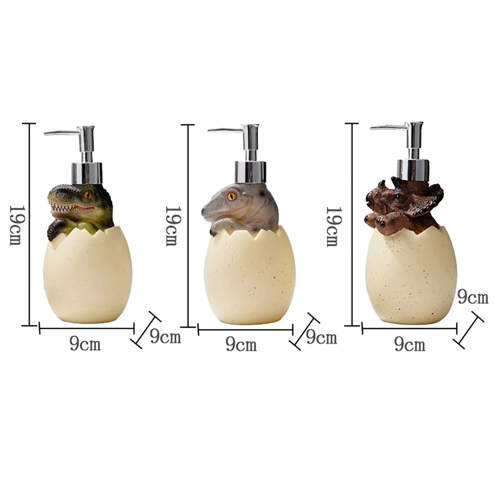 Cute Dinosaur Liquid Soap Dispensers Press Type Sub-Bottling Container Prevent Leakage Environmentally for Cosmetics Detergents