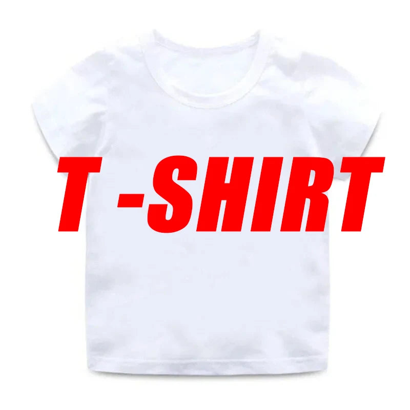 2Pcs Italian Brainrot Summer Children's Casual Set for Boys Girls Loose Short Sleeved  Breathable and Comfortable Set Tracksuits