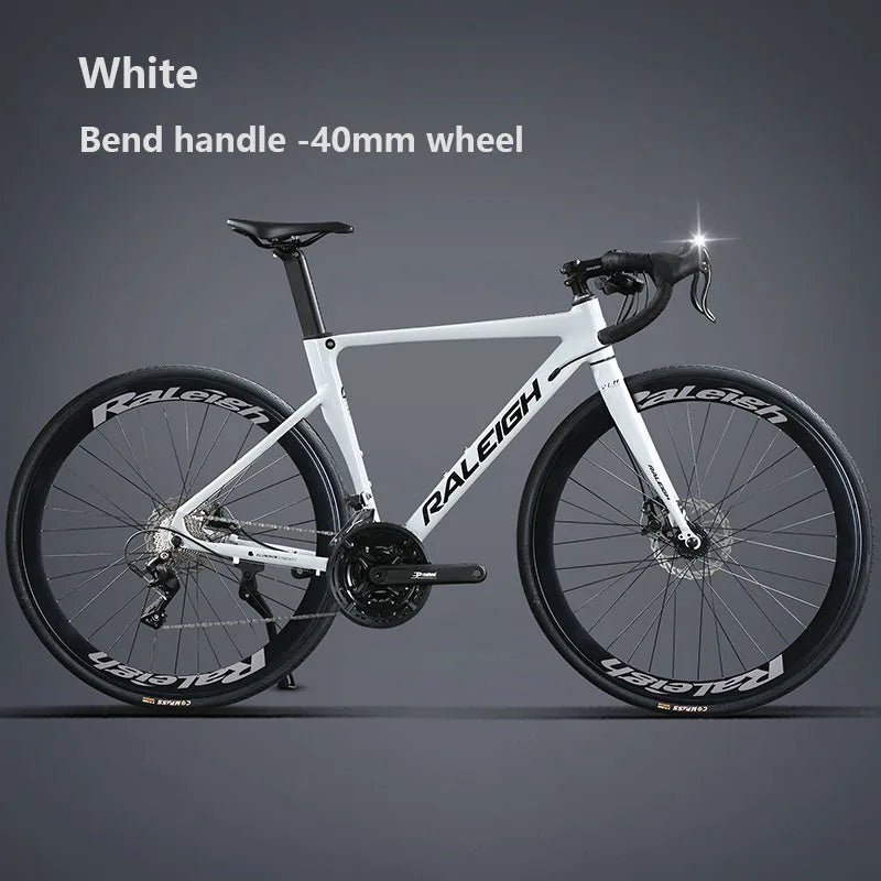 Aluminum Alloy Gravel Bike Road Bicycle.700C Racing Road Bike,40/60mm 16/18/24/27 Speed,Road Cycling Bicycle for Student Adult