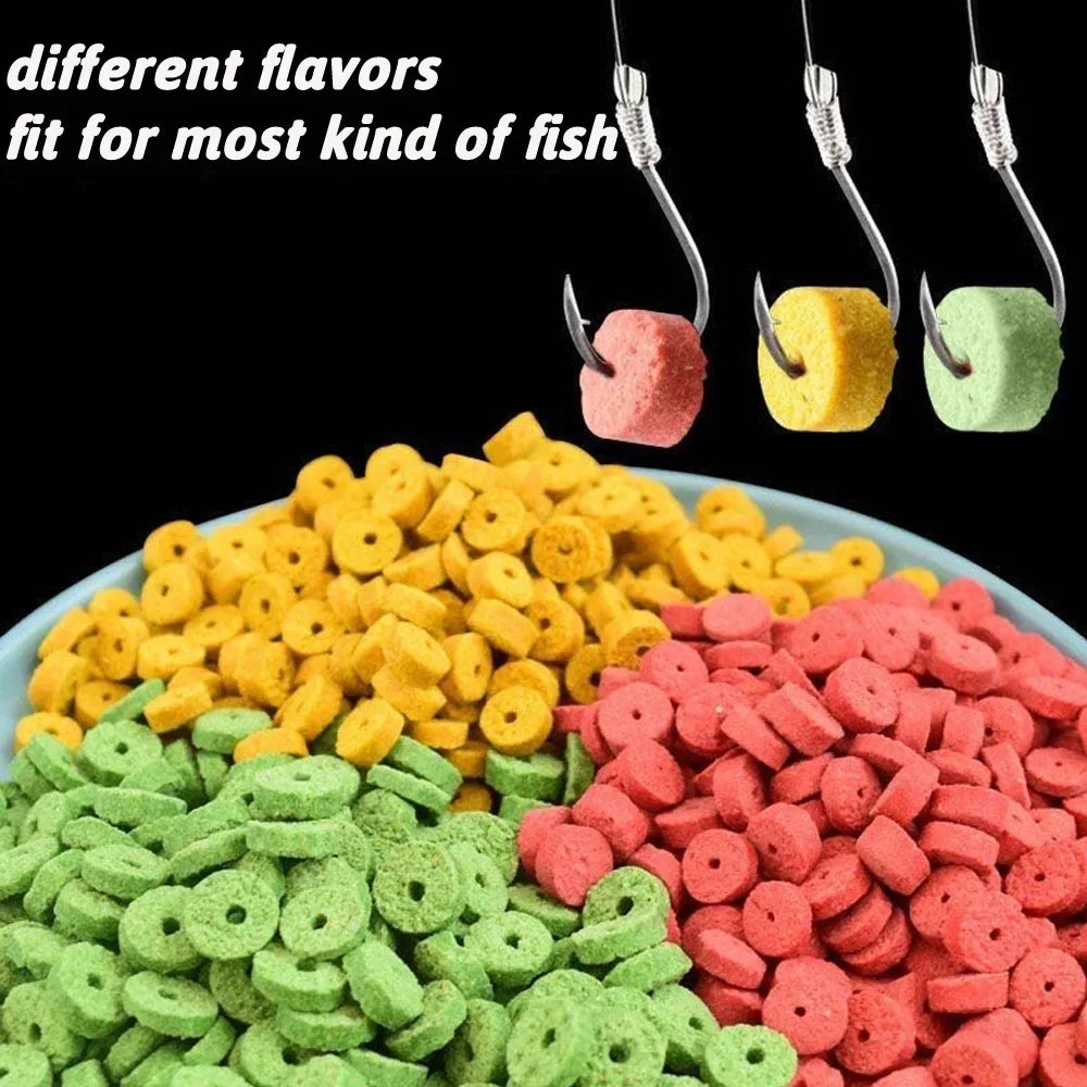 5 Bags Fishing Feed Attractant Hollow Granular Lure Nutrition Food Fishy Flavor Scent Pesca Carp Atomization Bite Hook Soft Bait
