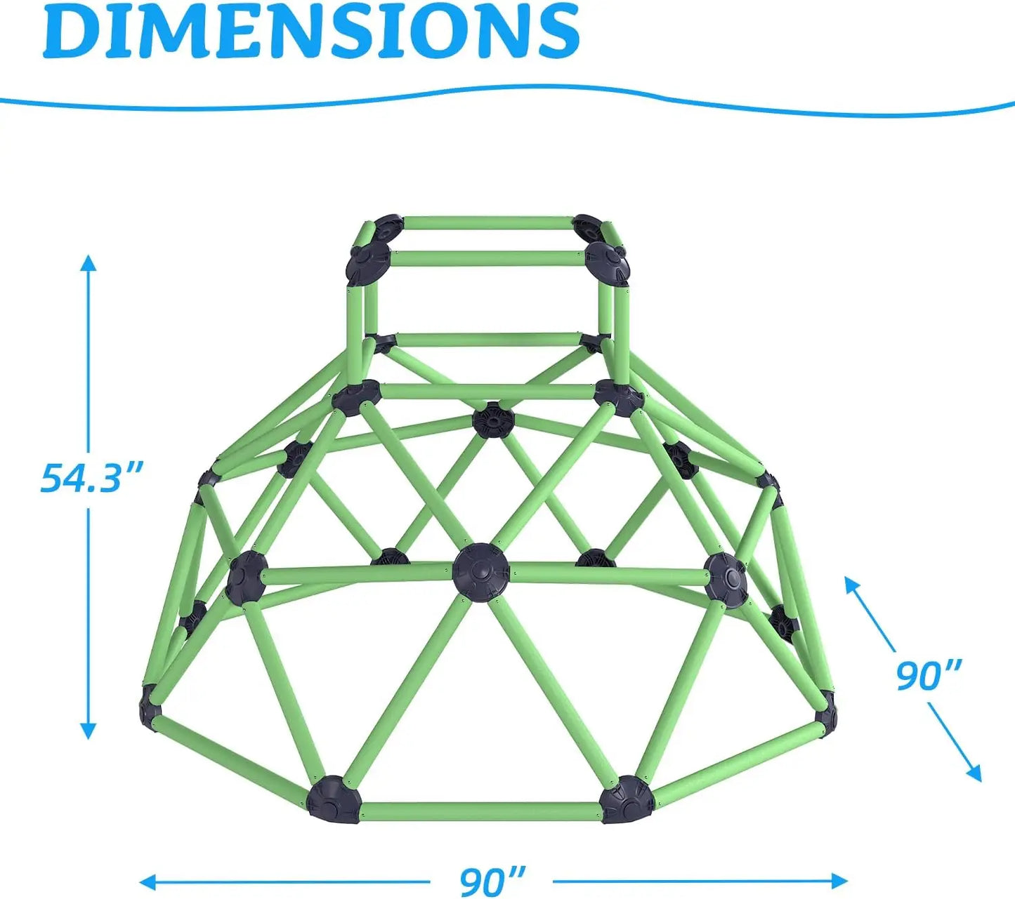 Climbing Dome for Kids,7.5 FT Dome Climber Outdoor and Indoor Toys PP Climbing Tower Play Equipment Geometric Dome Jungle Gym Ea