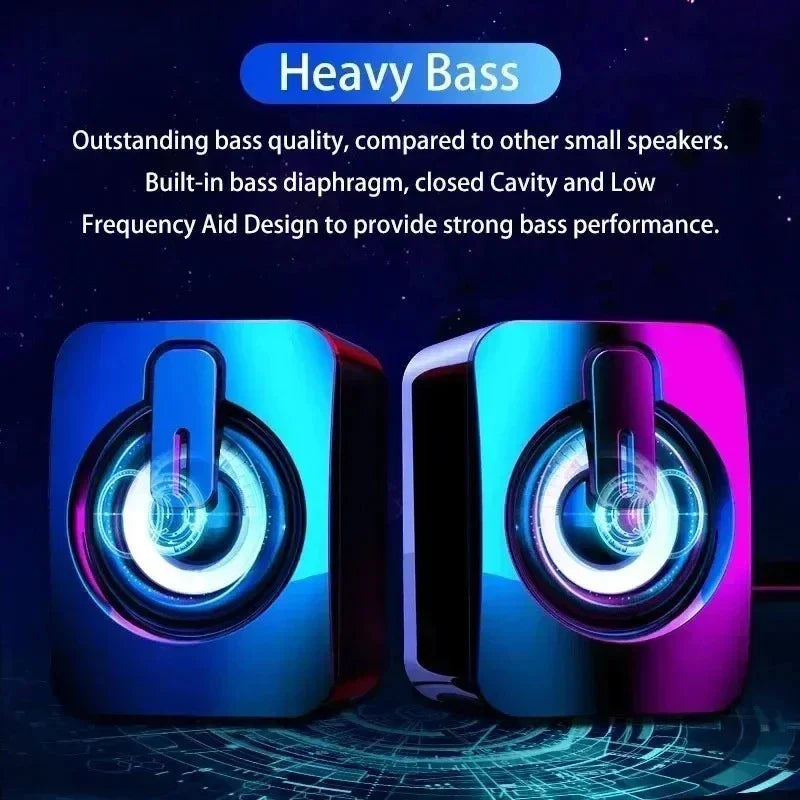 35mm AUX Computer Speaker Stereo Sound With Microphone For PC Macbook Desktop Notebook Home Office Loudspeaker Audio System