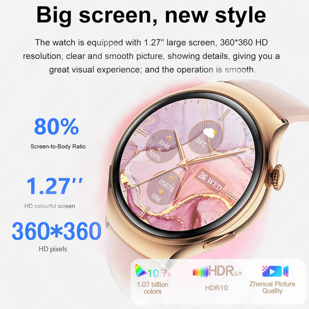 2025New GPS NFC Bluetooth Call Smartwatch Women Watch 4 mini Sports Track Heart Rate Oximetry Monitoring Health Smartwatch Woman