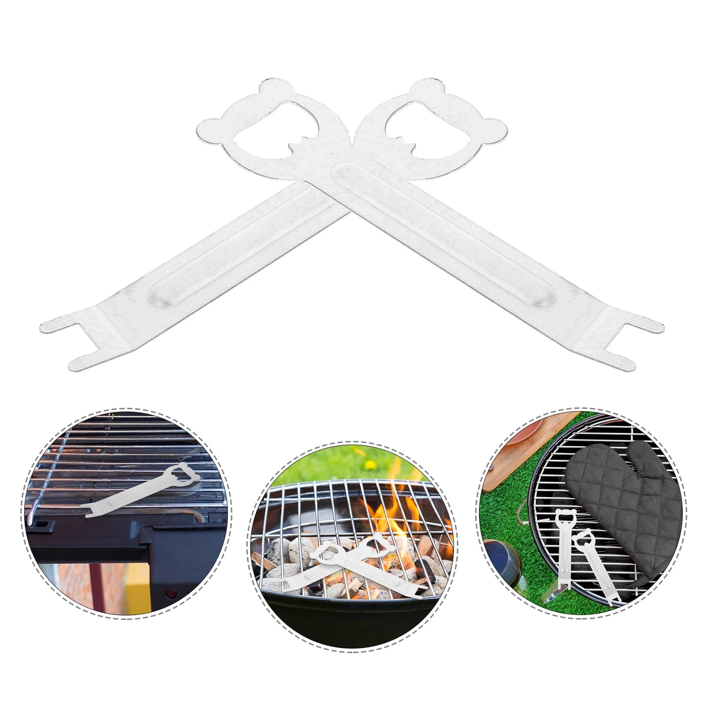 4Pcs BBQ Plate Starter Grill Accessories Durable Stainless Steel Outdoor Kitchen Gadgets Camping Gear Picnic Tools Versatile