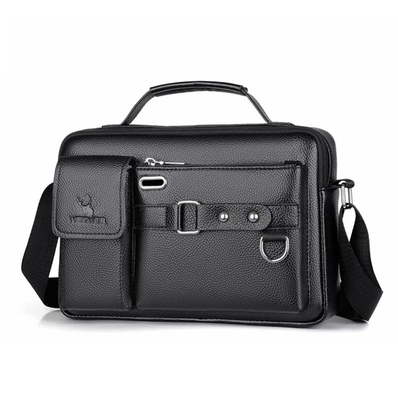 New Men Shoulder Bag for 10.4" Ipad PU Leather Business Handbags Men Messenger Bags Fashion Man Crossbody Bag