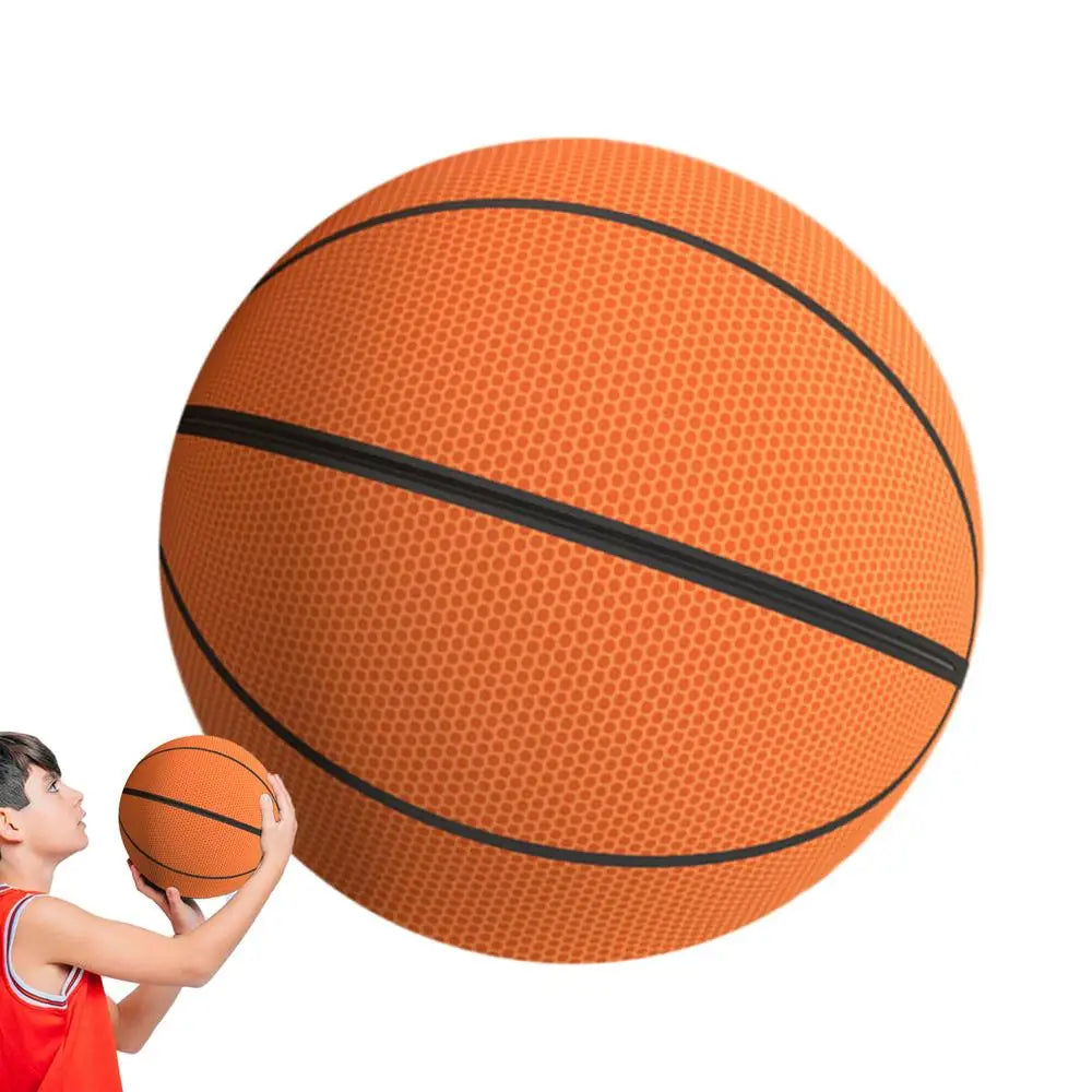 Indoor Quiet Basketball 7 Inches Silent Basketball Dribbling Toy Zippered Removable Cover Quiet Basketball High Elasticity