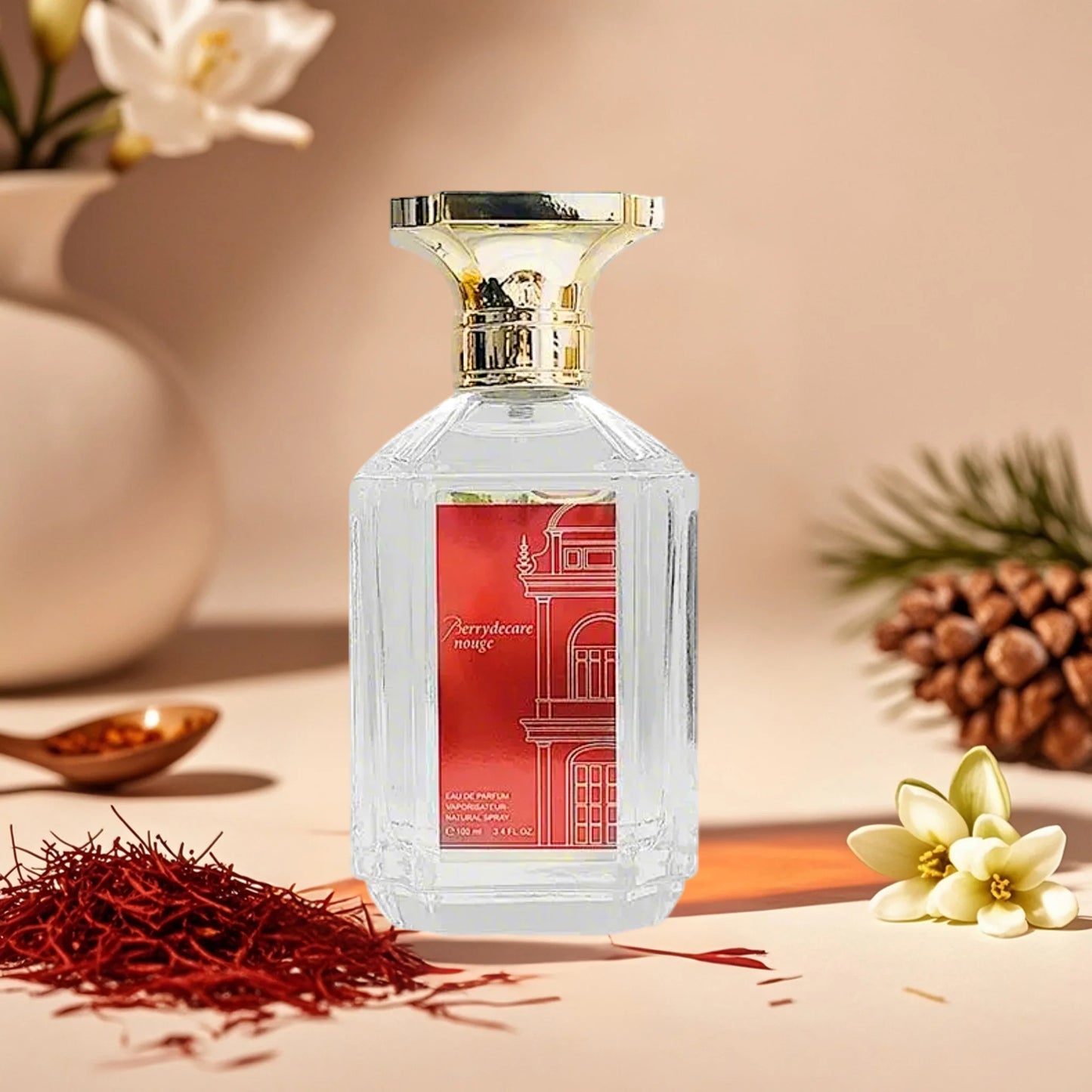 100ML 3.4FL.OZ Saffron Perfume for Women - Bacc R.oug 540 Eau de Parfum, Oriental Woody Notes Fragrance spray