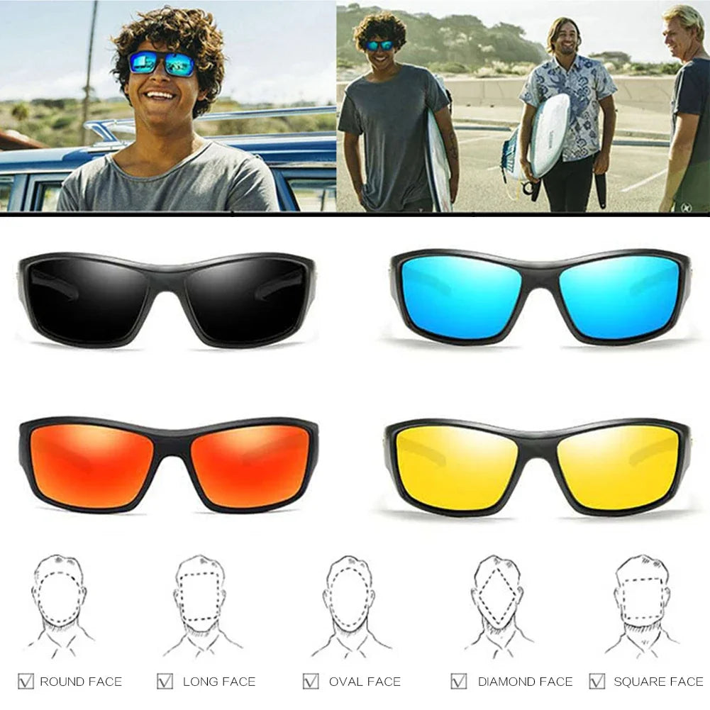 Polarized Sunglasses Men Designer HD Driving Sun Glasses Fashion Male Fishing Eyewear UV400 for Gafas Dirt Bike Moto Car Drivers