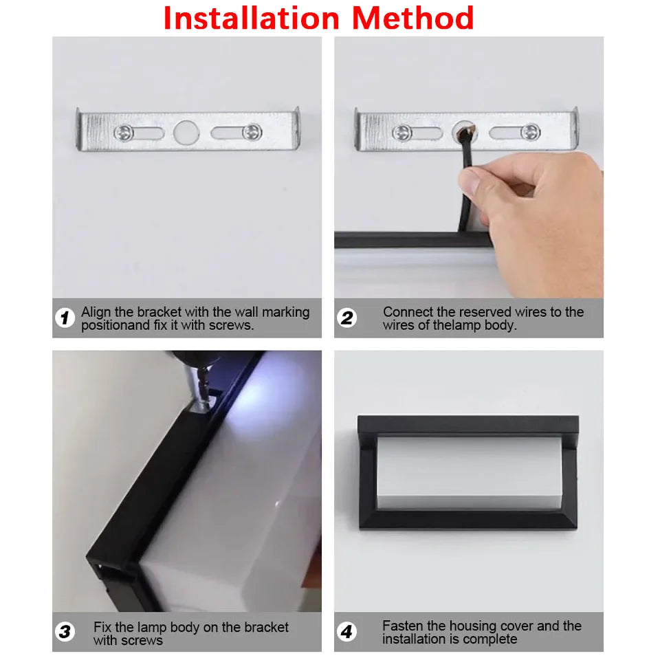 LED Outdoor Wall Light Wall Lamp Motion Sensor AC110V 220V Waterproof Modern Indoor Home Balcony Path Porch Garden Decoration