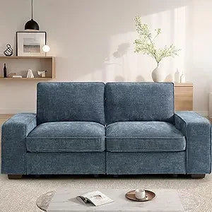 73" Modular Sofa Couch with Seat Storage, Modern 2-Seater Chenille Fabric Loveseat Sofa for Living Room, Office, Apartment with
