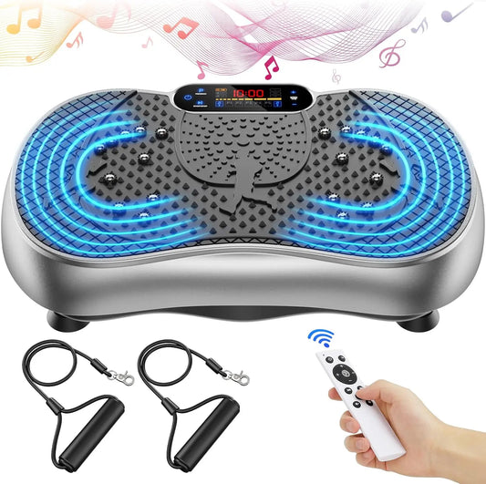 Vibration Plate Exercise Machine, 180 Speed Levels Vibration Plate for Lymphatic Drainage, Whole Body Workout Vibrating Fitness