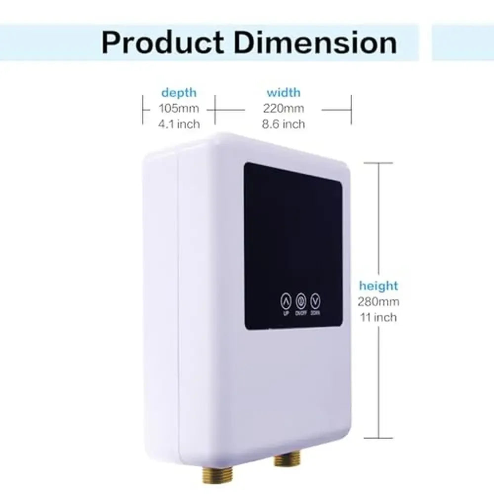 Electric Tankless Water Heater 5000W 110V 120V Remote Control Instant Thermostatic Hot Water Heater Kitchen RVs Compact Spaces