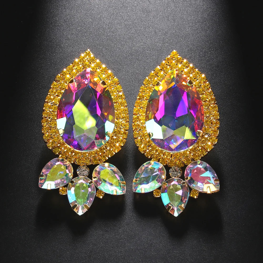 New Yellow Wedding Set Jewelry Brider In India For Women Necklace Earrings Bracelet Set Bridal Accessories Luxury Ladies Banquet