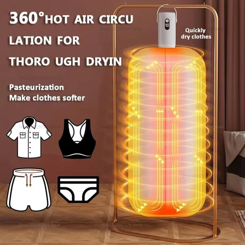 Electric Clothes Dryer Foldable Clothes Dryer for Light Clothes Underwear Baby Clothes for Apartments Travel Dorm RV