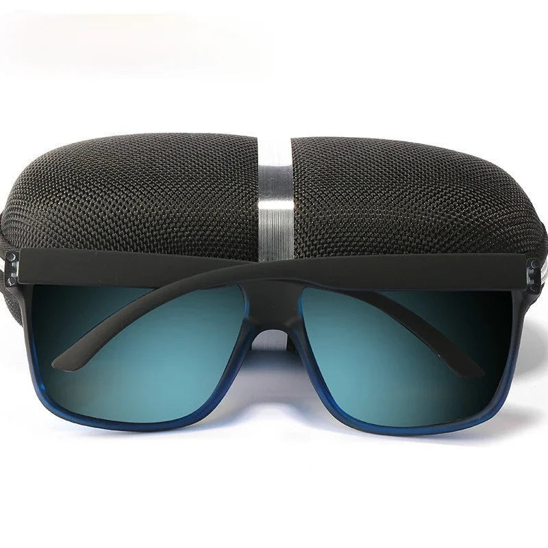 Polarized Sunglasses for Men Women Square Sun Glasses Driving Fishing UV400 With Glasses Case