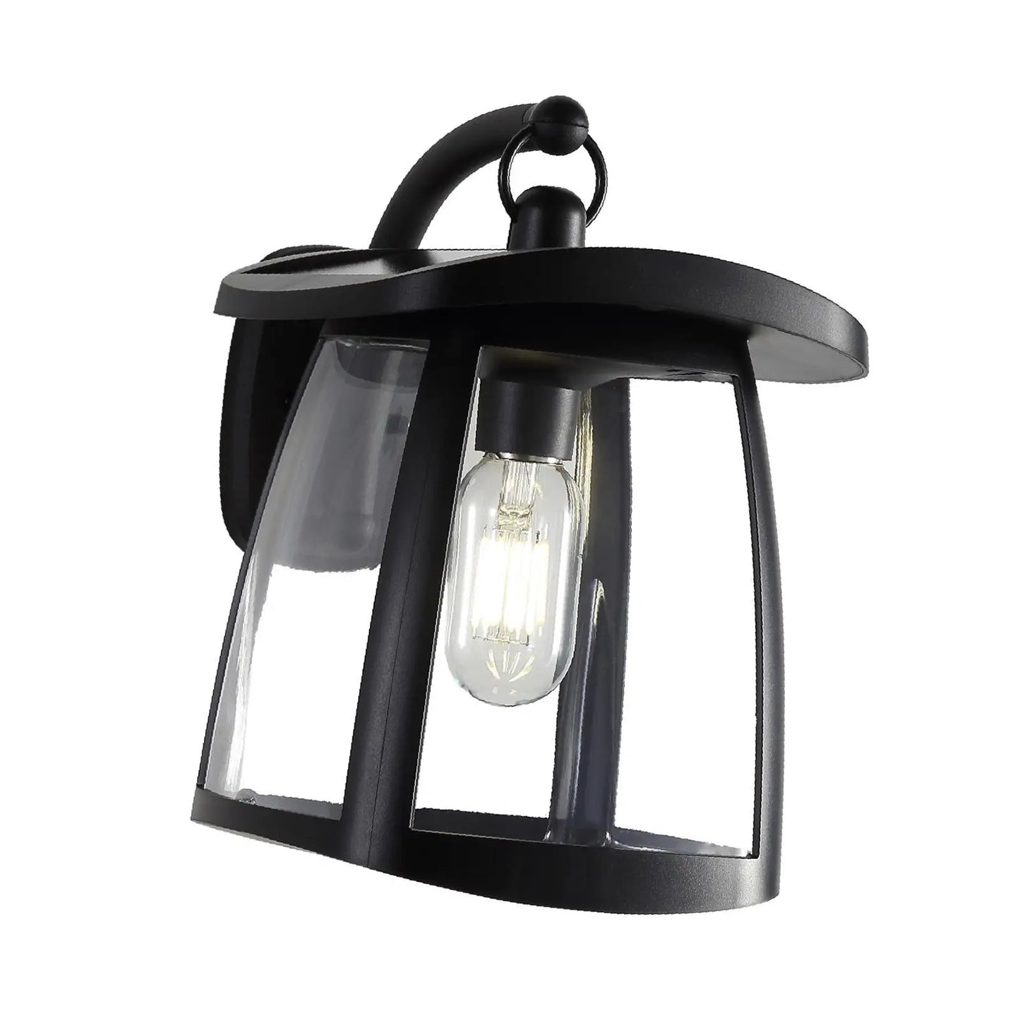 Solar Powered Outdoor Wall Lantern Waterproof Hanging Lighting Lamp 4 Modes for Yard Landscape Pathway