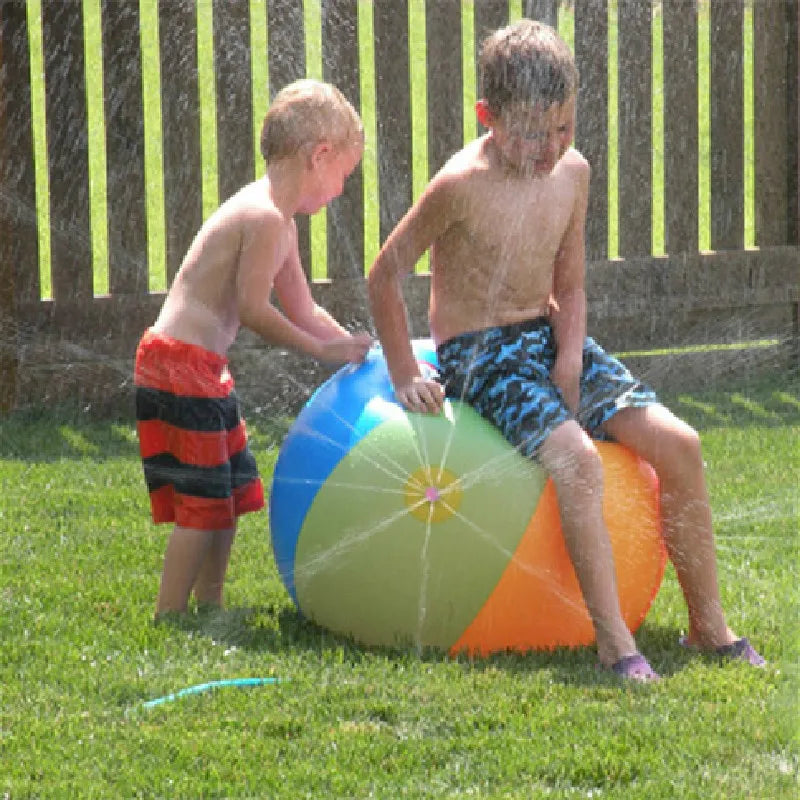 75CM  Outdoor Pool Play Water Spray Ball Beach Sport Inflatable Swimming Pool Balloons Children Kids Colorful Water Game Toy