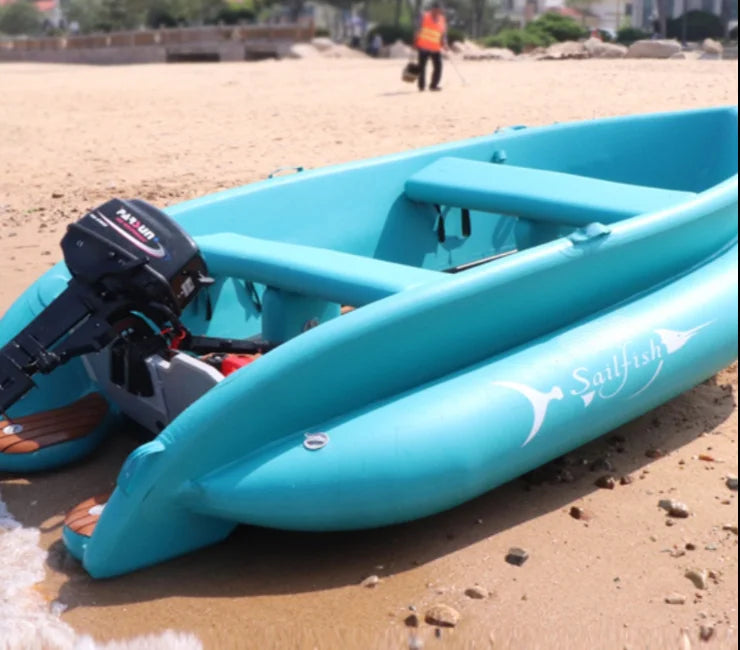 Factory Folding Blue Rowing Boat 420Cm 520Cm Inflatable Drop Stitch Fishing Kayak For Sale
