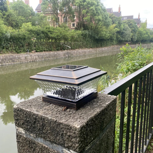 Solar Light Fence Gate Pillar Head LED Lamp 6500K/2800K Landscape Garden Solar Night Light Courtyard Landscape Garden Decoration